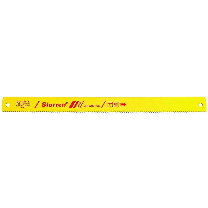 Lâmina Serra Máquina Bi-metal BS - Linha Polegada 6 Dentes, Dimensões de 17 x 1.3/8 x.062 x.334"