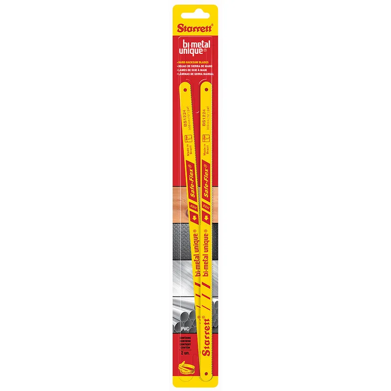 Lâmina de Serra Manual BS - Bi-Metal Starrett Cartela com 2 unidades e com dentição de 24