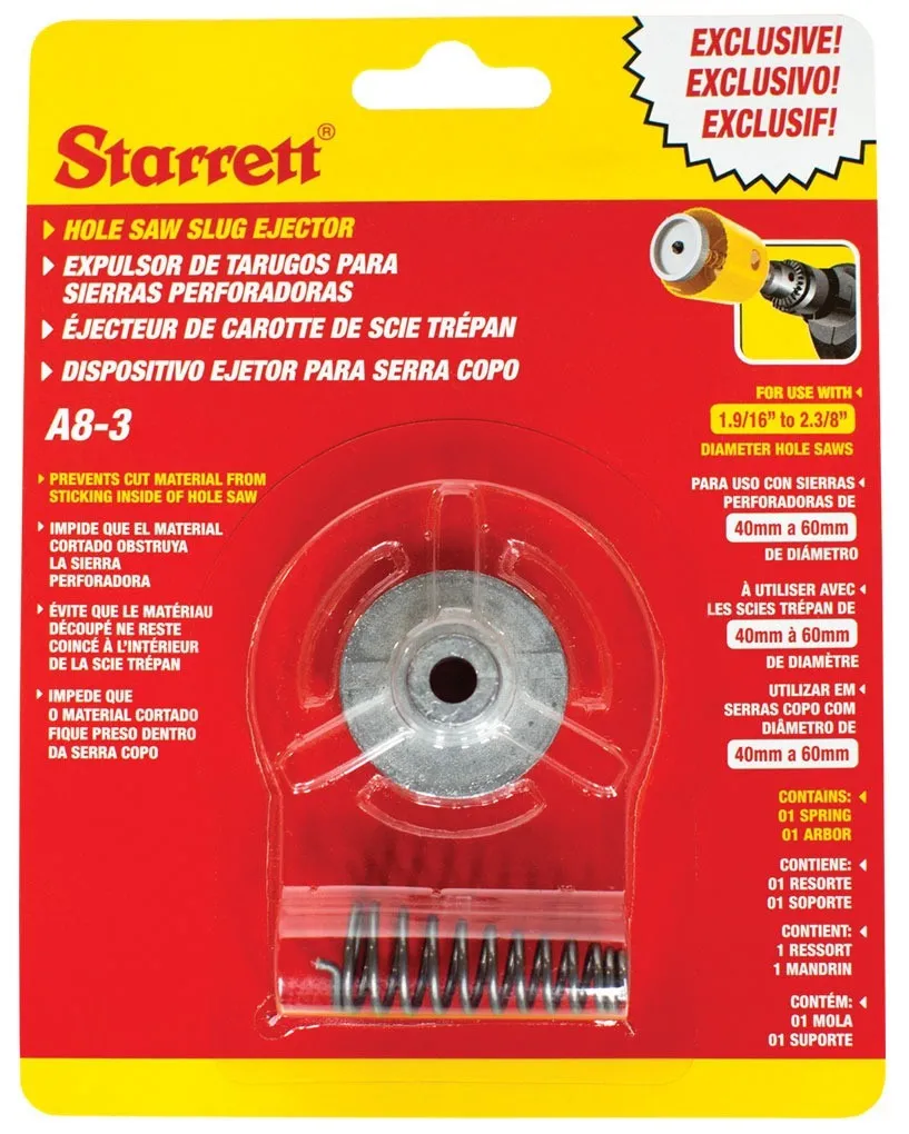 Dispositivo Ejetor para Serras Copo de 40 - 60mm e 1.9/16 - 2.3/8 polegadas - Starrett - Código do Produto - KA8-3