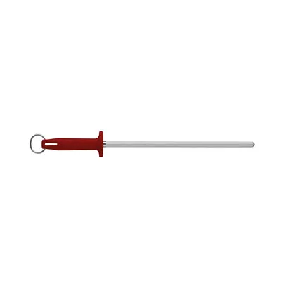 Chaira com Haste Estriada de 12 polegadas/30cm com Cabo Vermelho - BKR407-12
