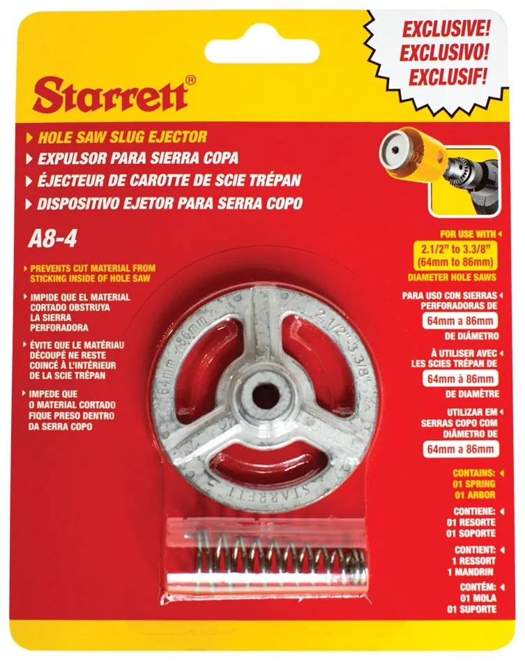 Dispositivo Ejetor para Serras Copo de 64 - 86mm e 2.1/2 - 3.3/8 polegadas - Starrett - Código do Produto - KA8-4