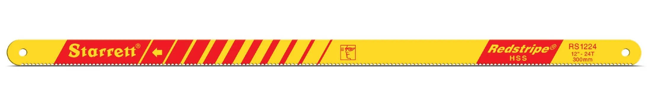 Lâmina de Serra Manual Redstripe® Rígida com Cartela de 2 unidades e dentição de 24 em Aço Rápido