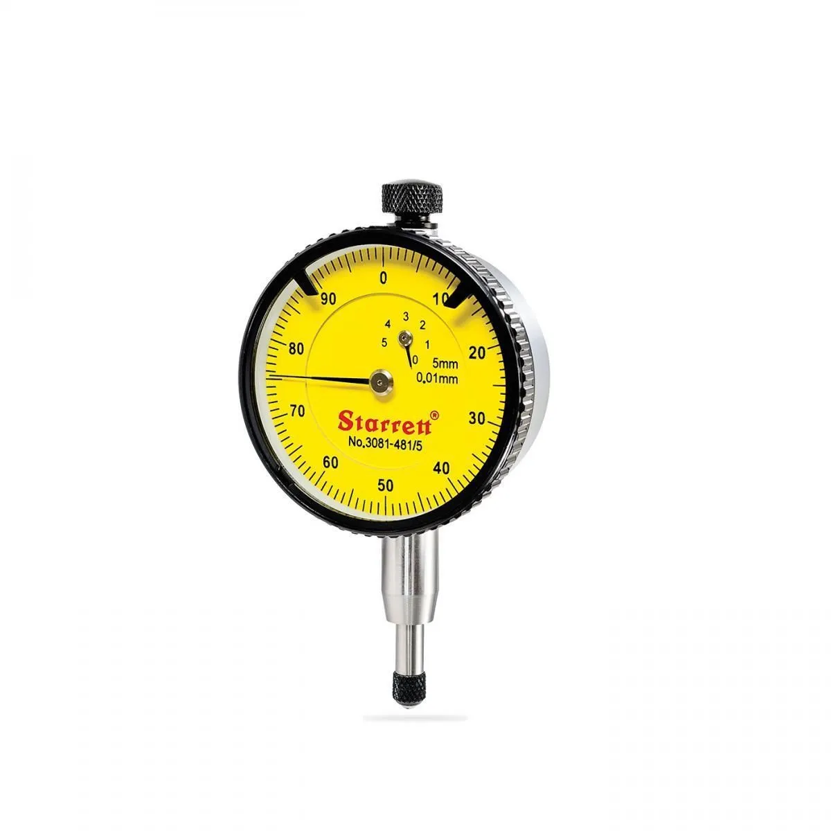 Relógio Comparador - Capacidade 5mm - Resolução 0,01mm - Ref. 3081-481/5