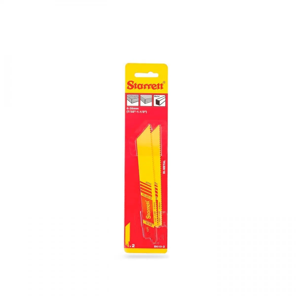 Lâmina de Serra Sabre Bi-Metal Reta para Aplicações Gerais Dentição 10 com 2 Lâminas 152mm