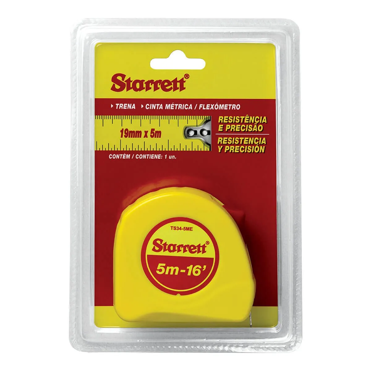 Trena de Bolso da Série KTS de 5 metros - Linha Milímetros e Polegadas - Largura de 19mm - 3/4" 